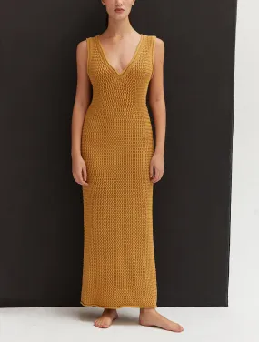 Mid-Summer Gold Maxi Dress