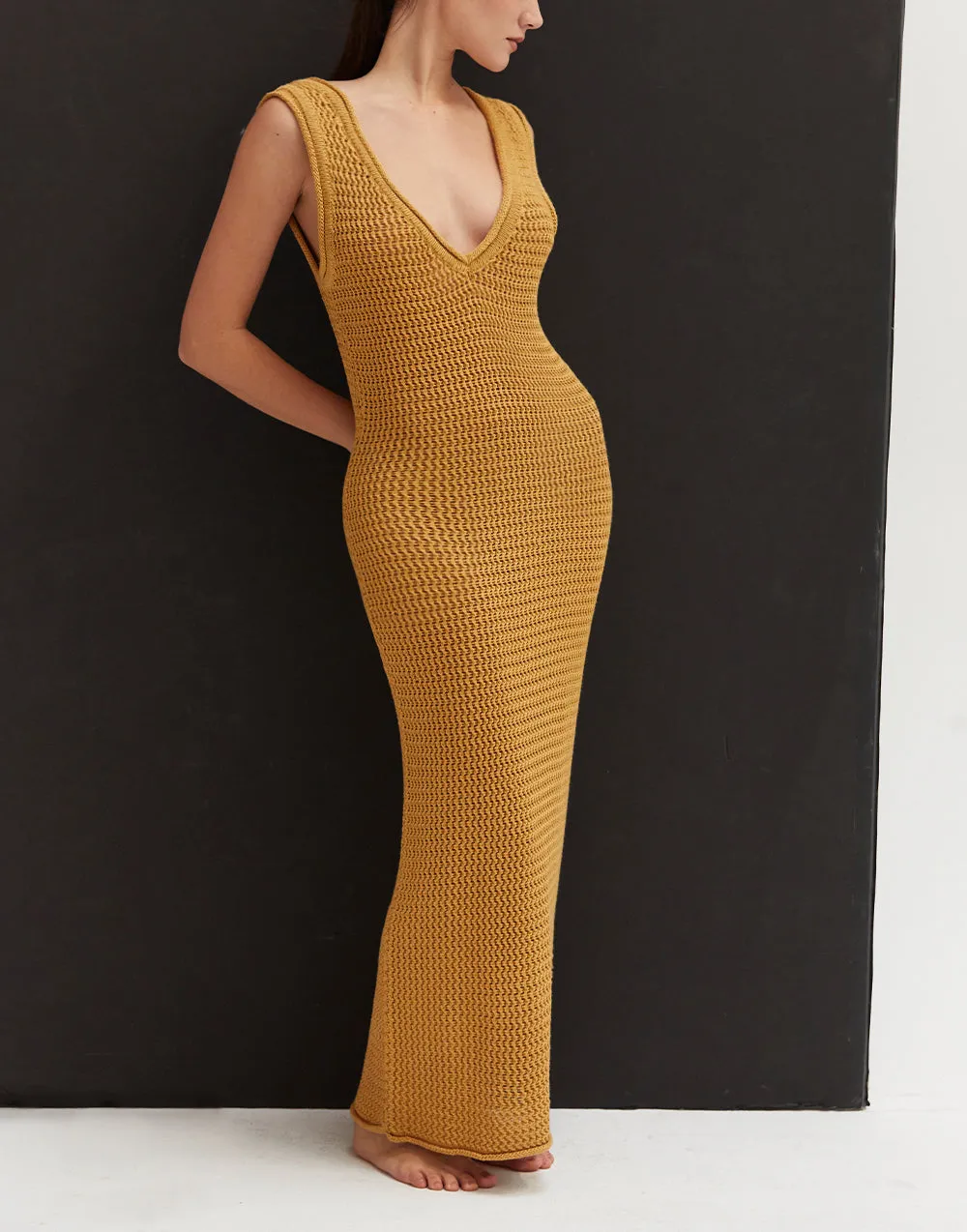 Mid-Summer Gold Maxi Dress