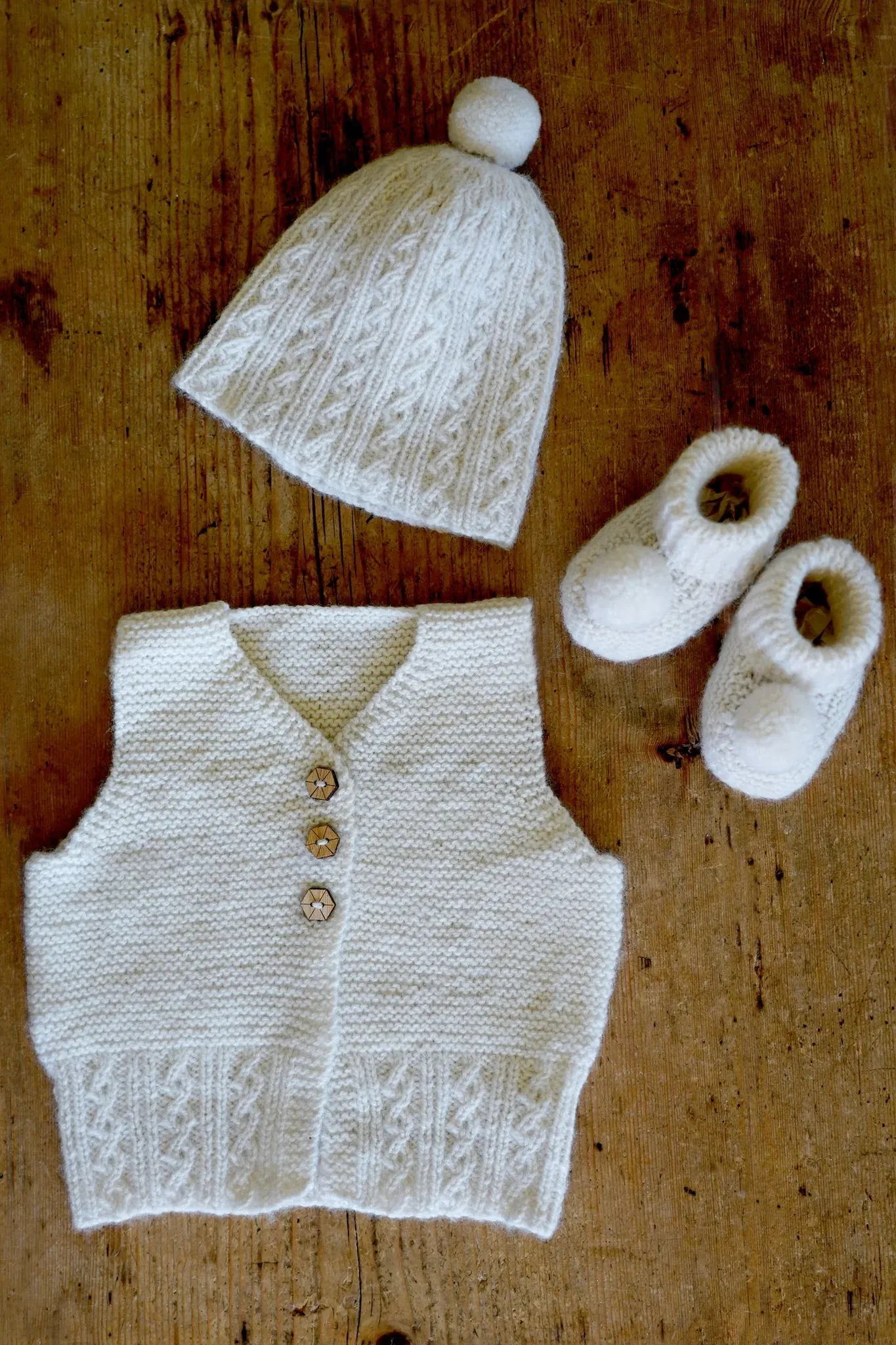 Millar Vest, Hat and Booties by Lisa F Design | Printed Pattern