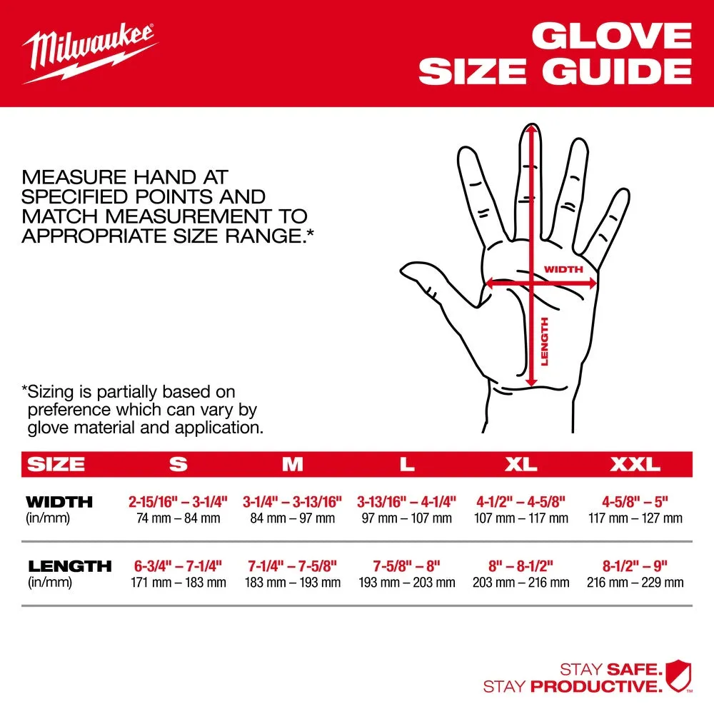 Milwaukee 48-73-0023 Leather Performance Gloves - X-Large