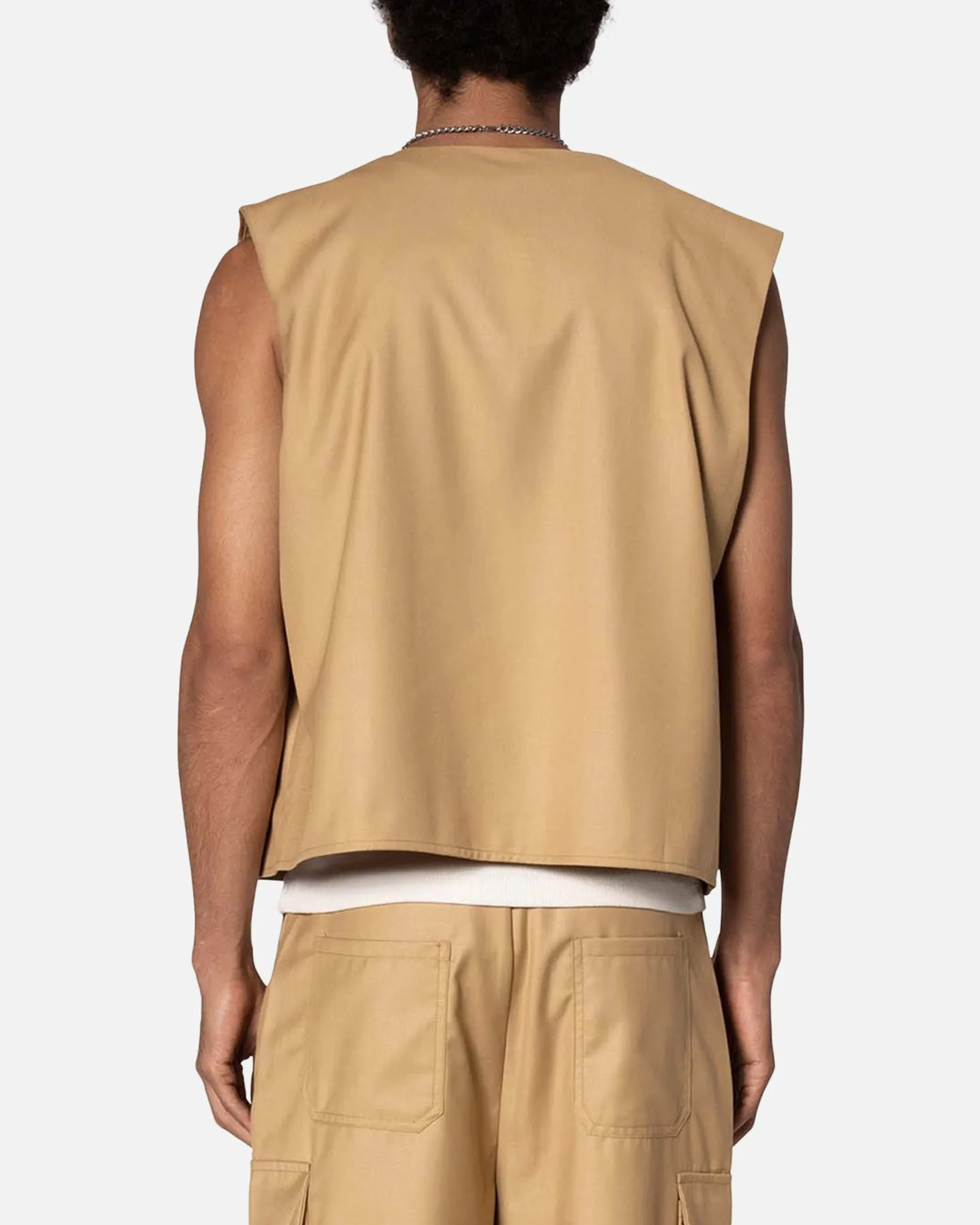 MNML Bounded Gabardine Vest Tan