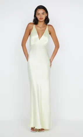 MOON DANCE V MAXI DRESS - ICE YELLOW