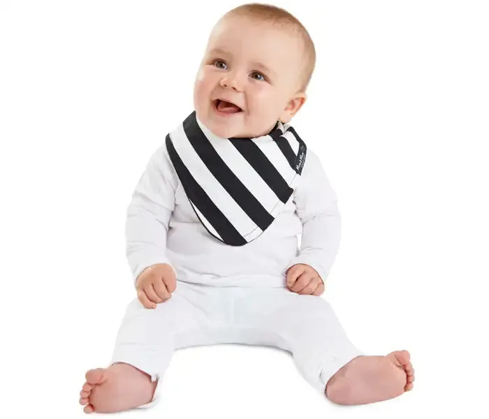 Mum2Mum Wonder Bib Fashion Bandana BLACK & WHITE STRIPES