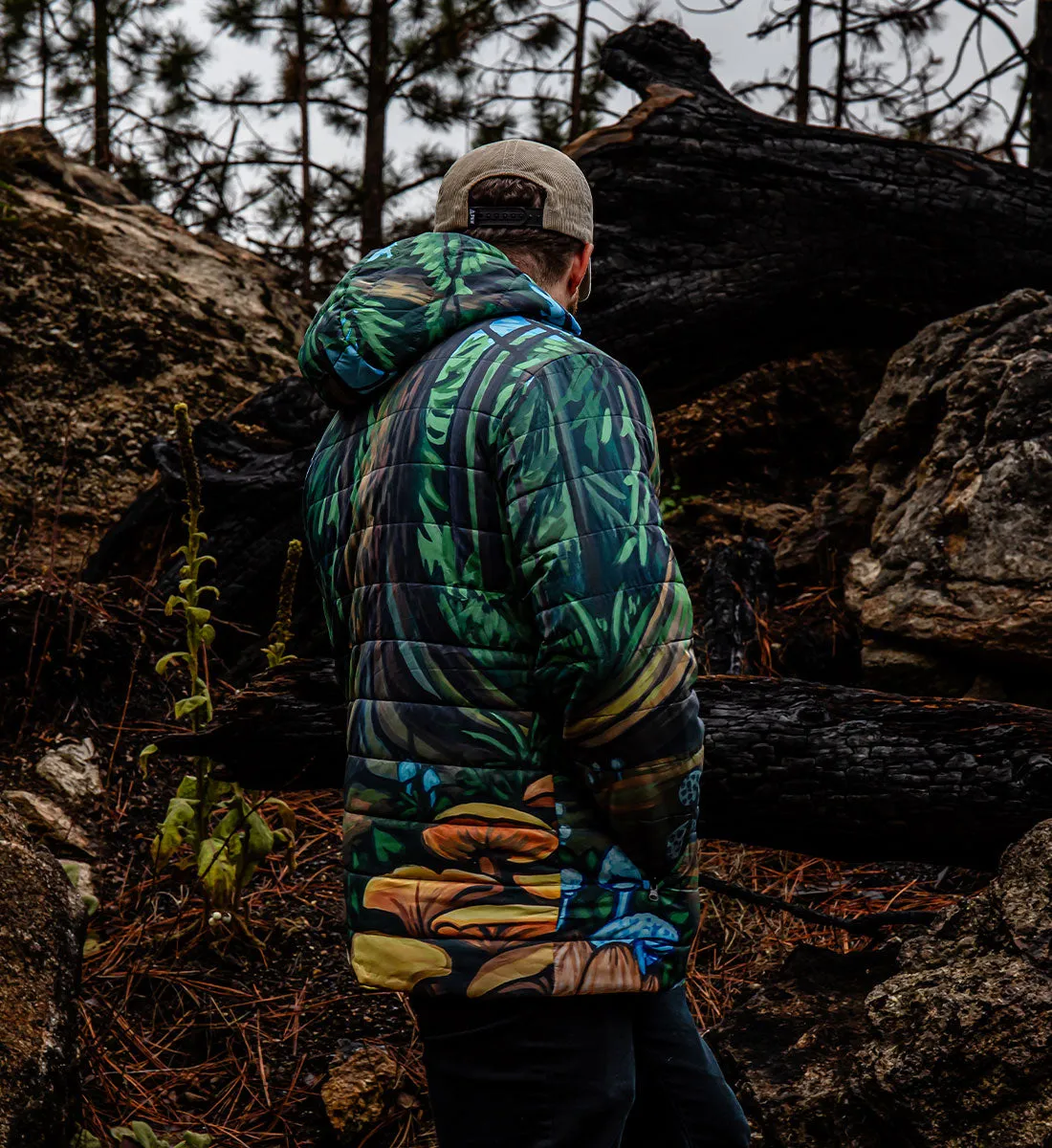 Mushroom Forest Puffer Jacket