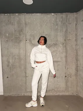 Off-White High Waisted Cuffed Length-Jogger