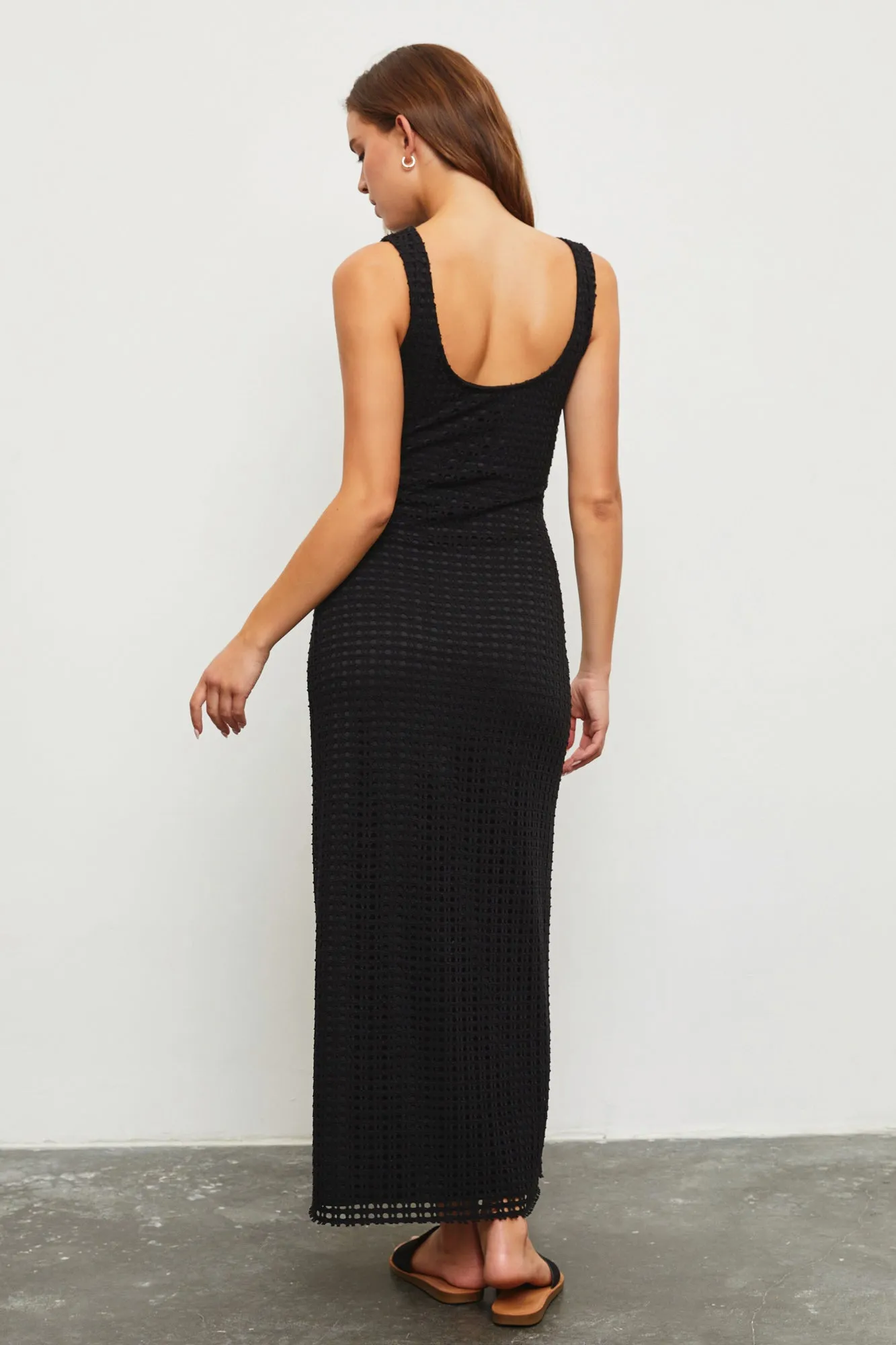 Open Knit Maxi Dress