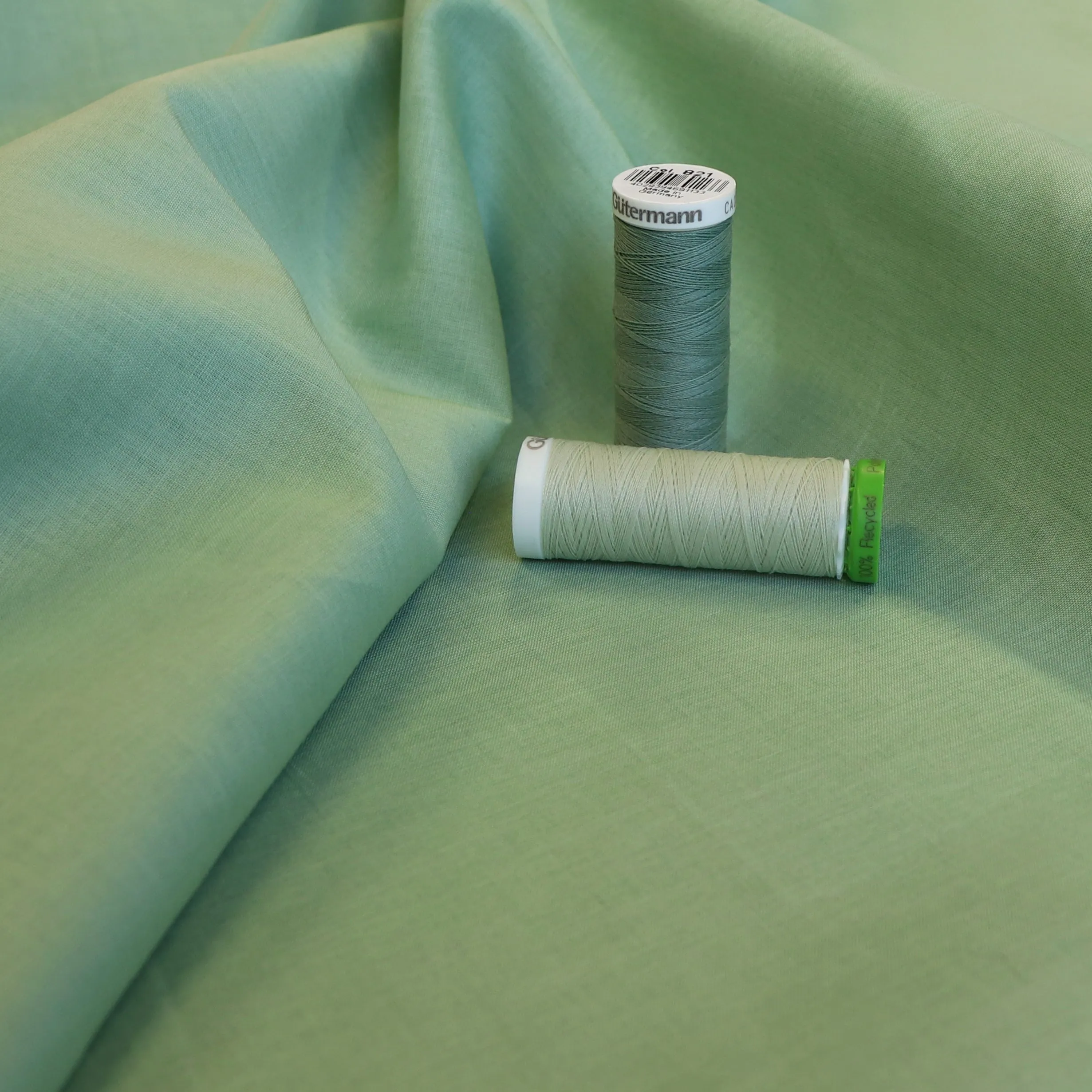 Organic Cotton Voile - Green