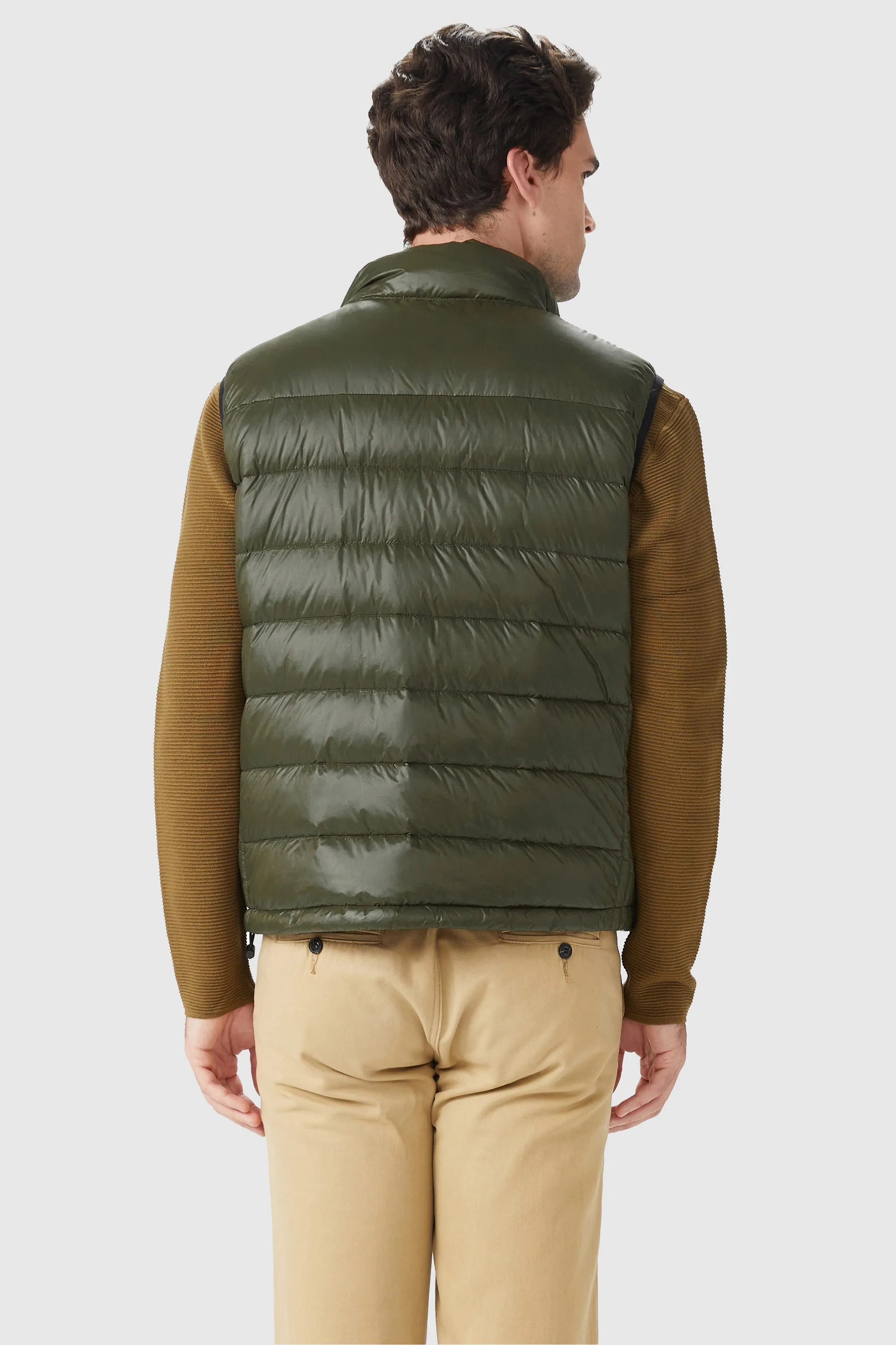 Packable Winter Vest with Stand Collar