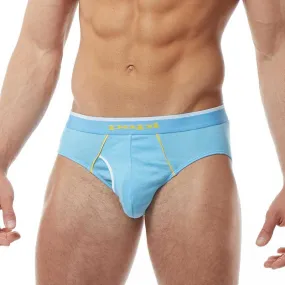 Papi [3 Pack] Heritage Clasico Hip Brief Underwear White & Light Blue & Navy 980411-904 Size M