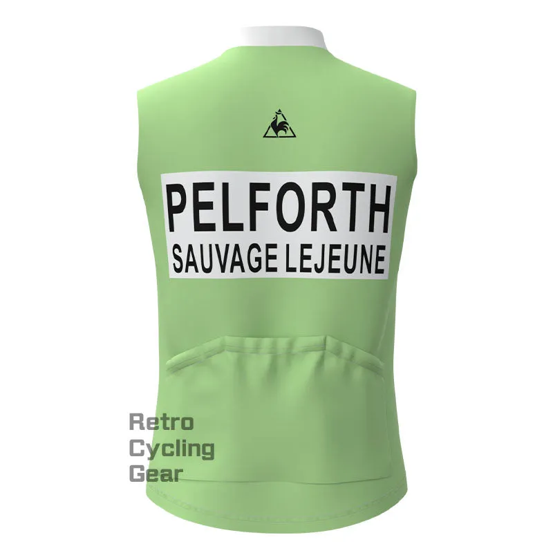 PELFORTH Mint Green Retro Cycling Vest