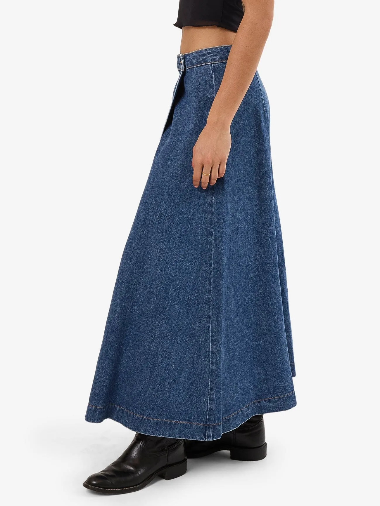 Peyton Maxi Skirt - Rinsed Blue