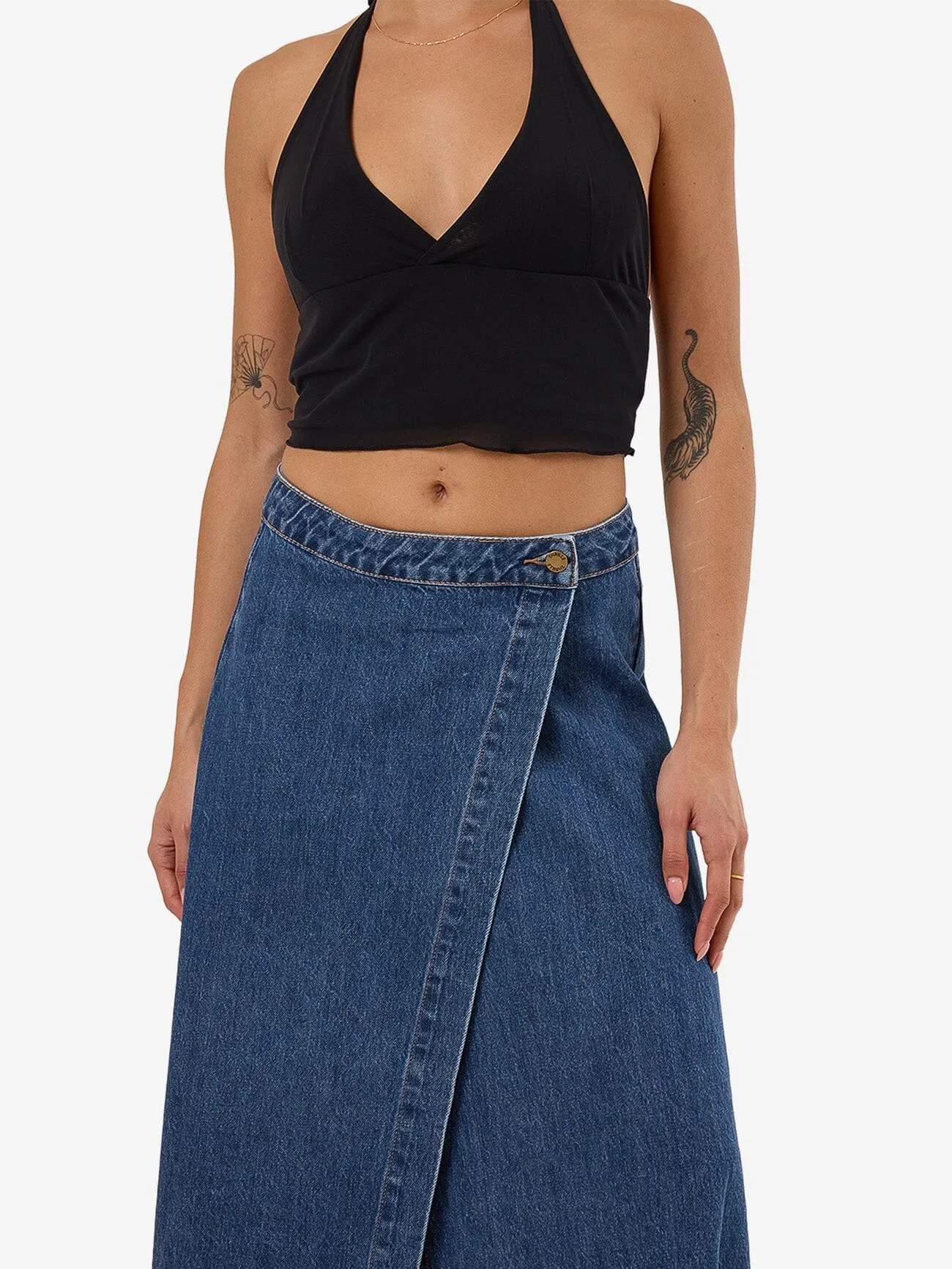 Peyton Maxi Skirt - Rinsed Blue