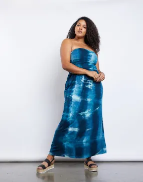 Plus Size Tie Dye Maxi Dress