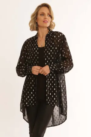 Pomodoro Clothing Spot Jacquard Long Shirt 82450