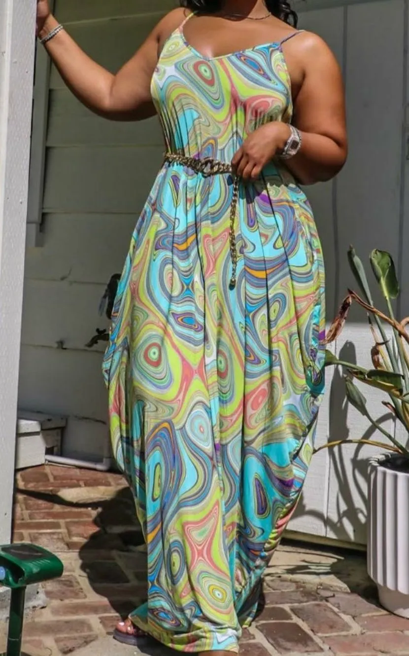 PSYCHEDELIC DREAM - Oversized Maxi Dress