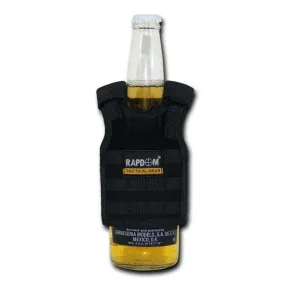 Rapdom Can Bottle Cooler Beverage Insulator Tactical Vest Beer Soda Black