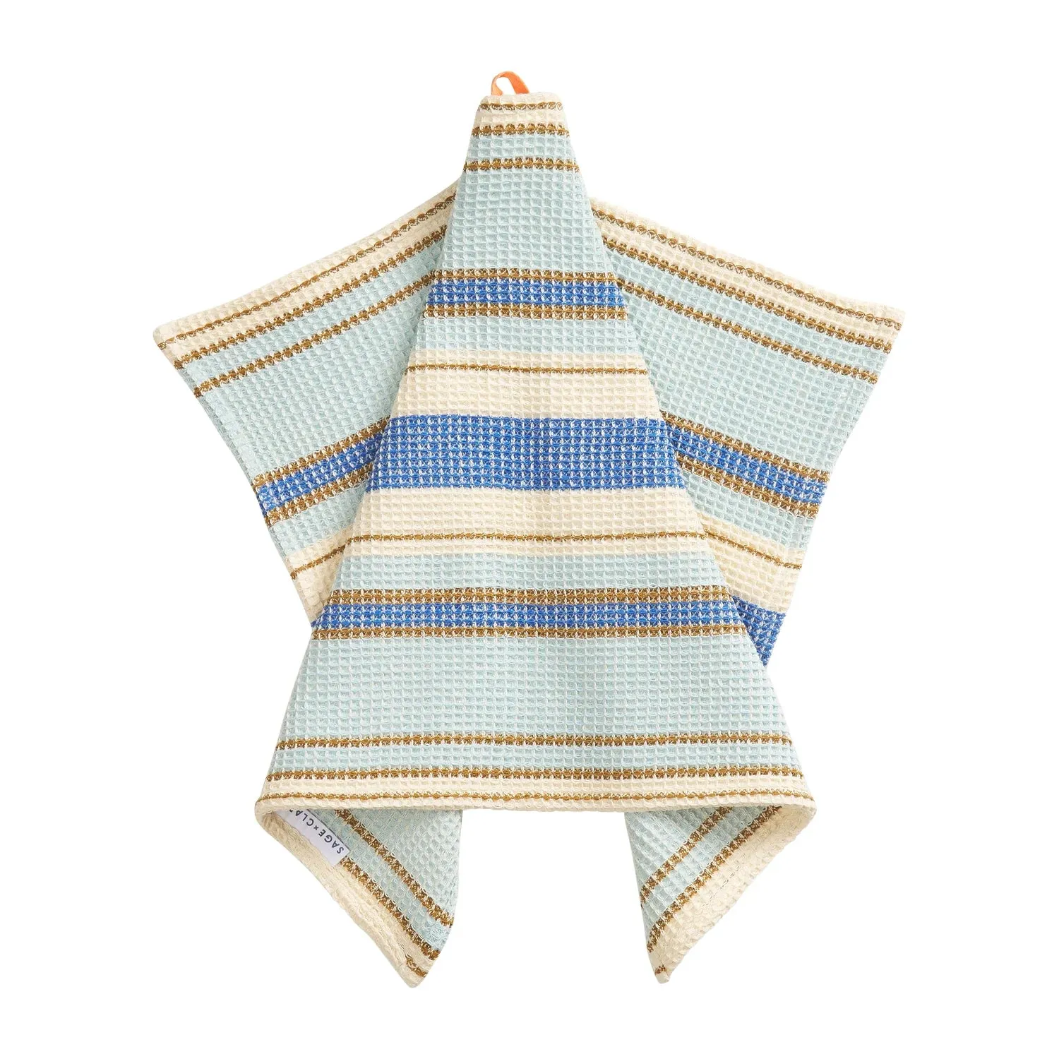 Sage x Clare Ishani Stripe Tea Towel - Sky