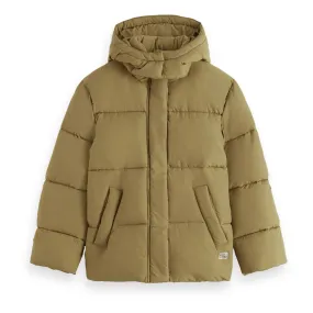 Scotch & Soda Kids Lightweight Oversized Puffer Jacket - Sand - 8Y