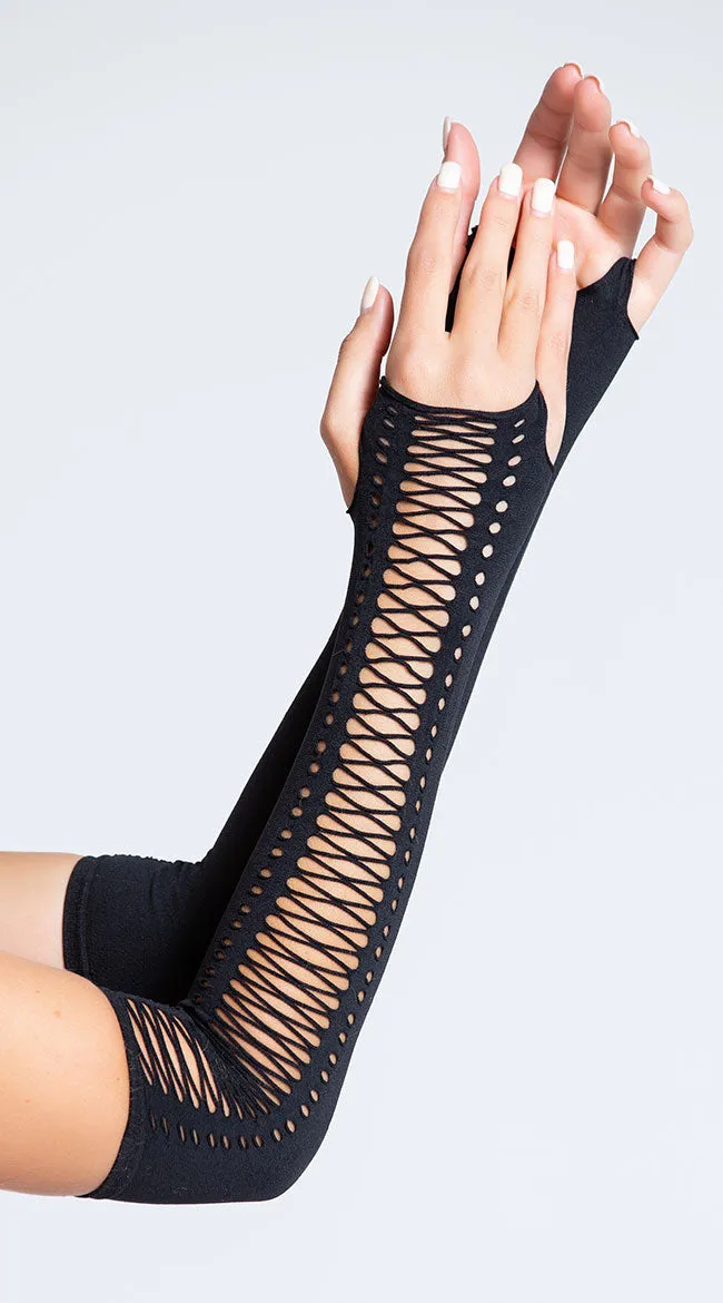 Seamless Lace-Up Gloves