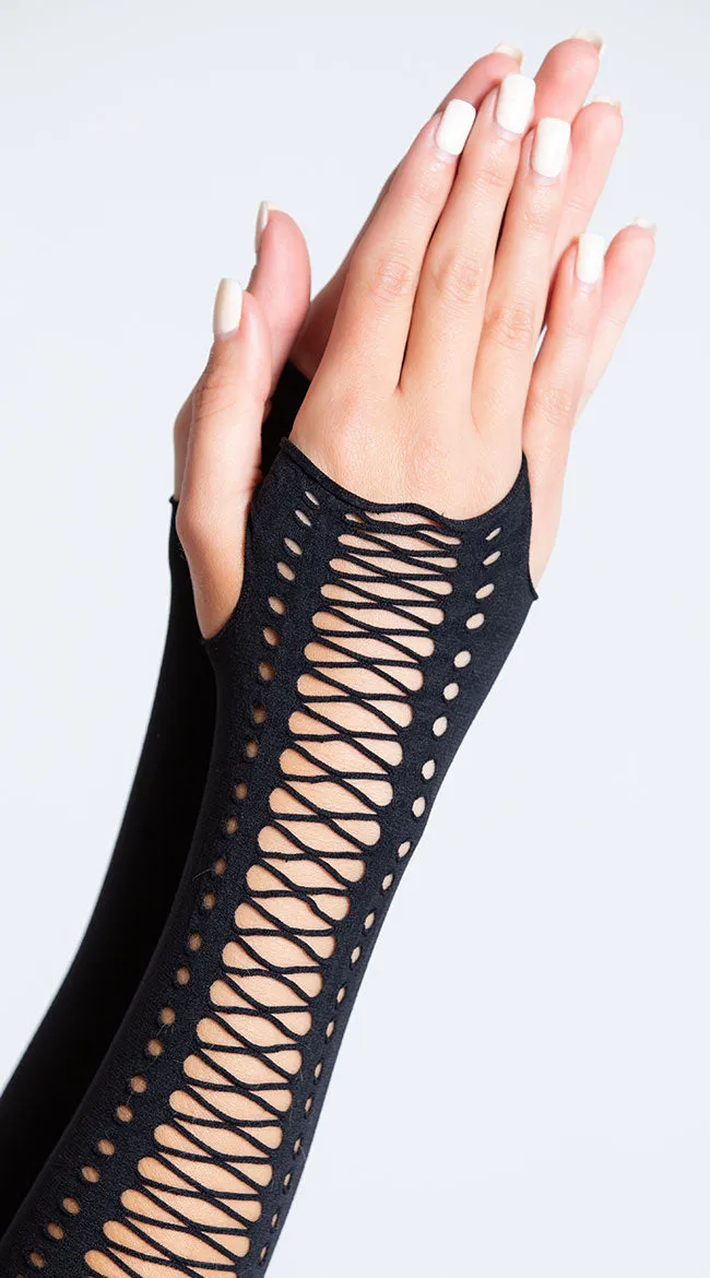 Seamless Lace-Up Gloves