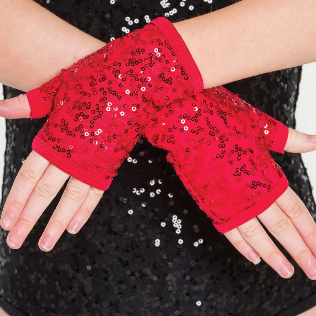 Sequin Fingerless Gloves