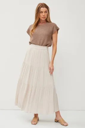 Smocked Maxi Skirt Natural