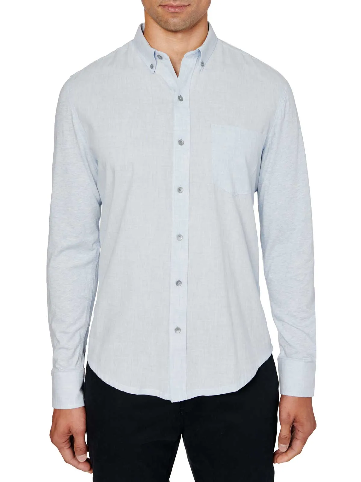 Solid Heather Reworked Long Sleeve Shirt