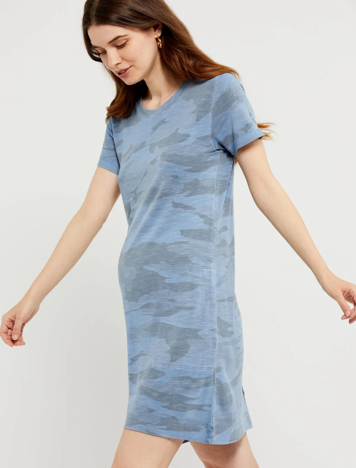 Splendid Relaxed Fit Maternity Dress in Blue Print/Stripe