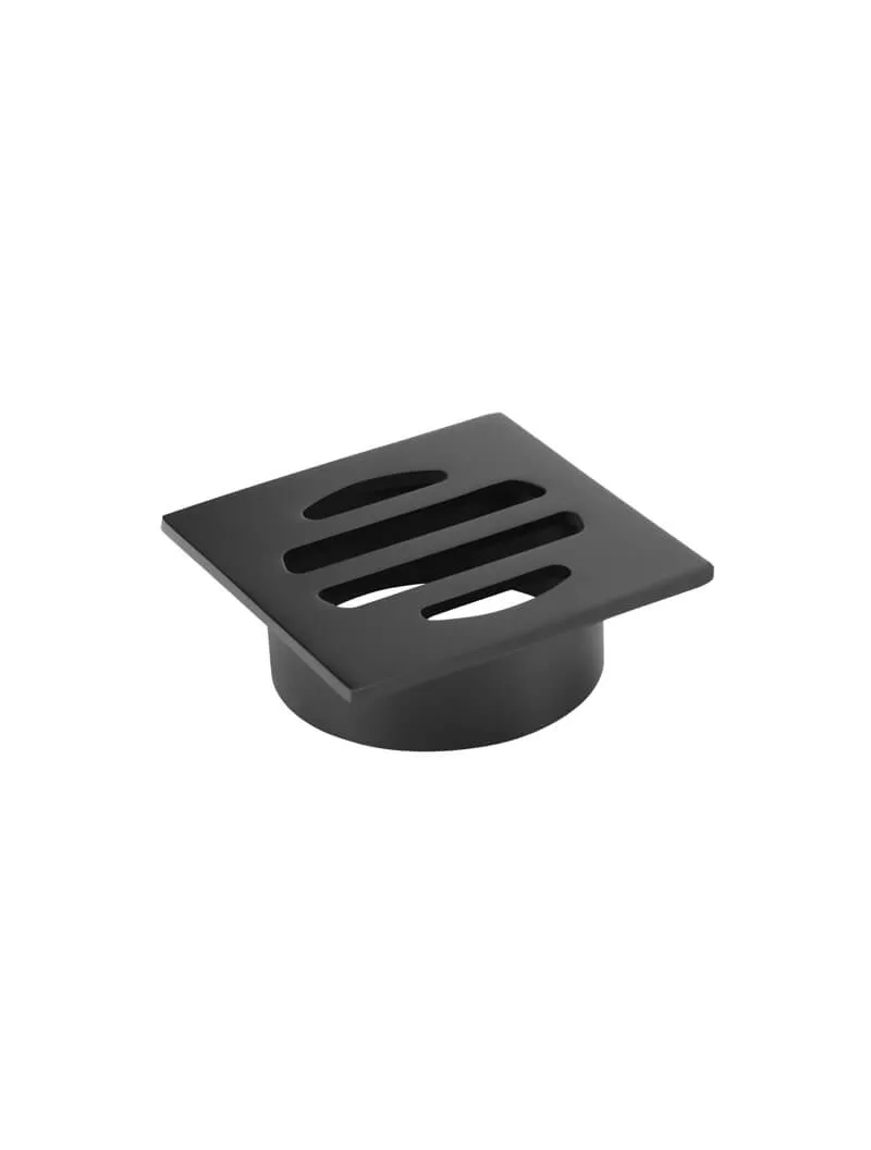 Square Floor Grate Shower Drain 50mm outlet - Matte Black