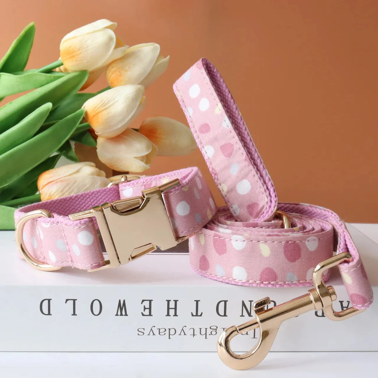 Stylish Personalized Dog Collar & Leash Set - Adjustable, Soft Padded with Free Name Engraving for All Dog Sizes