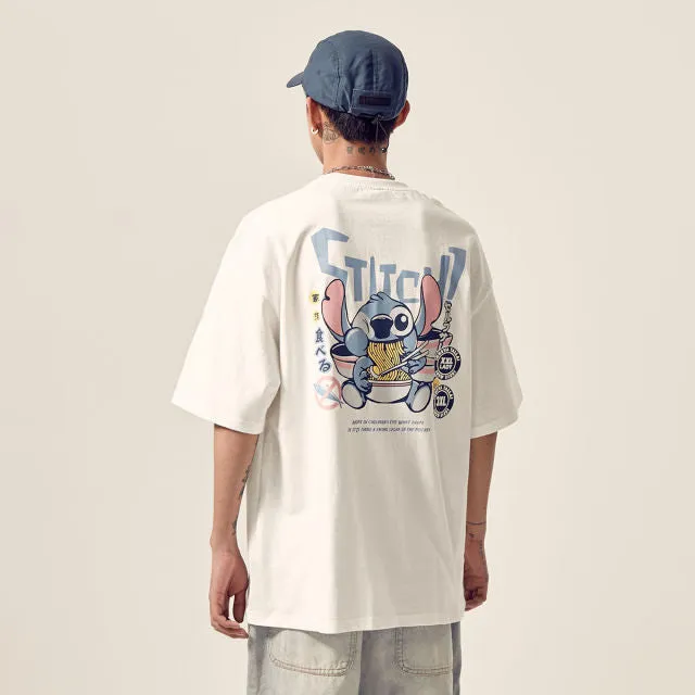 Summer Print T-shirt Men Half Sleeve Tee Shirt Fashion Brand Fashion Streetwear Loose Japan Style Oversize Top Men