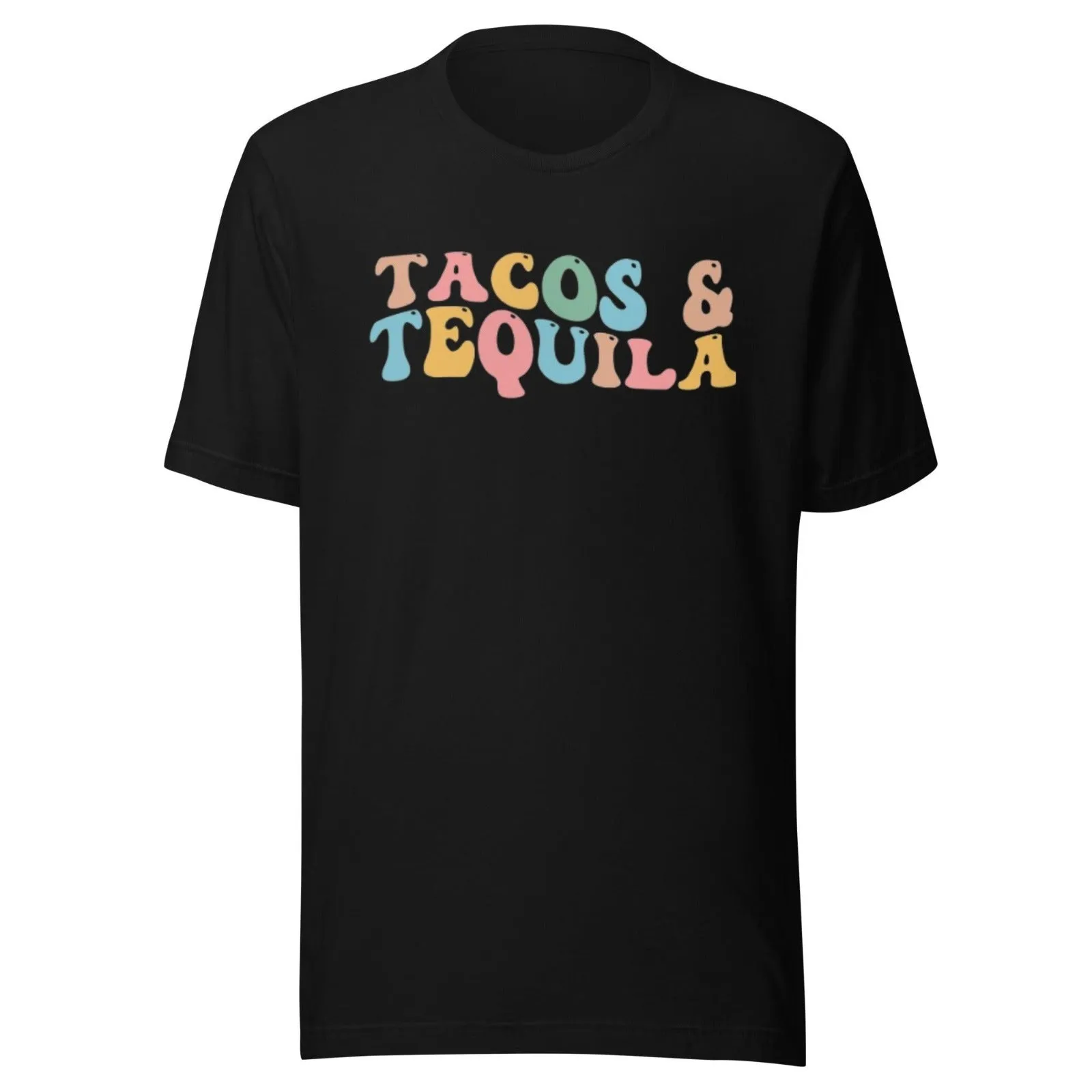 Tacos And Tequilla Short Sleeve 100% Cotton Unisex Crew Neck Top