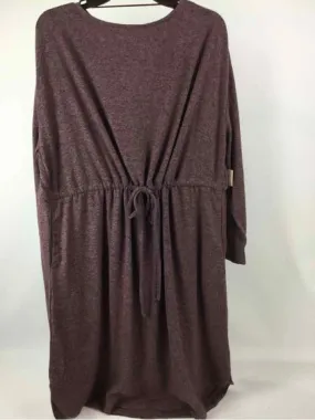 Terra Sky Size 1X Mauve NWT Knit Drawstring Long Sleeve Dress