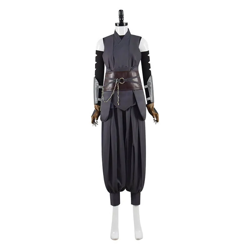 The Mandalorian Ahsoka Tano Black Cosplay Outfits Halloween Carnival Suit Women Costumes