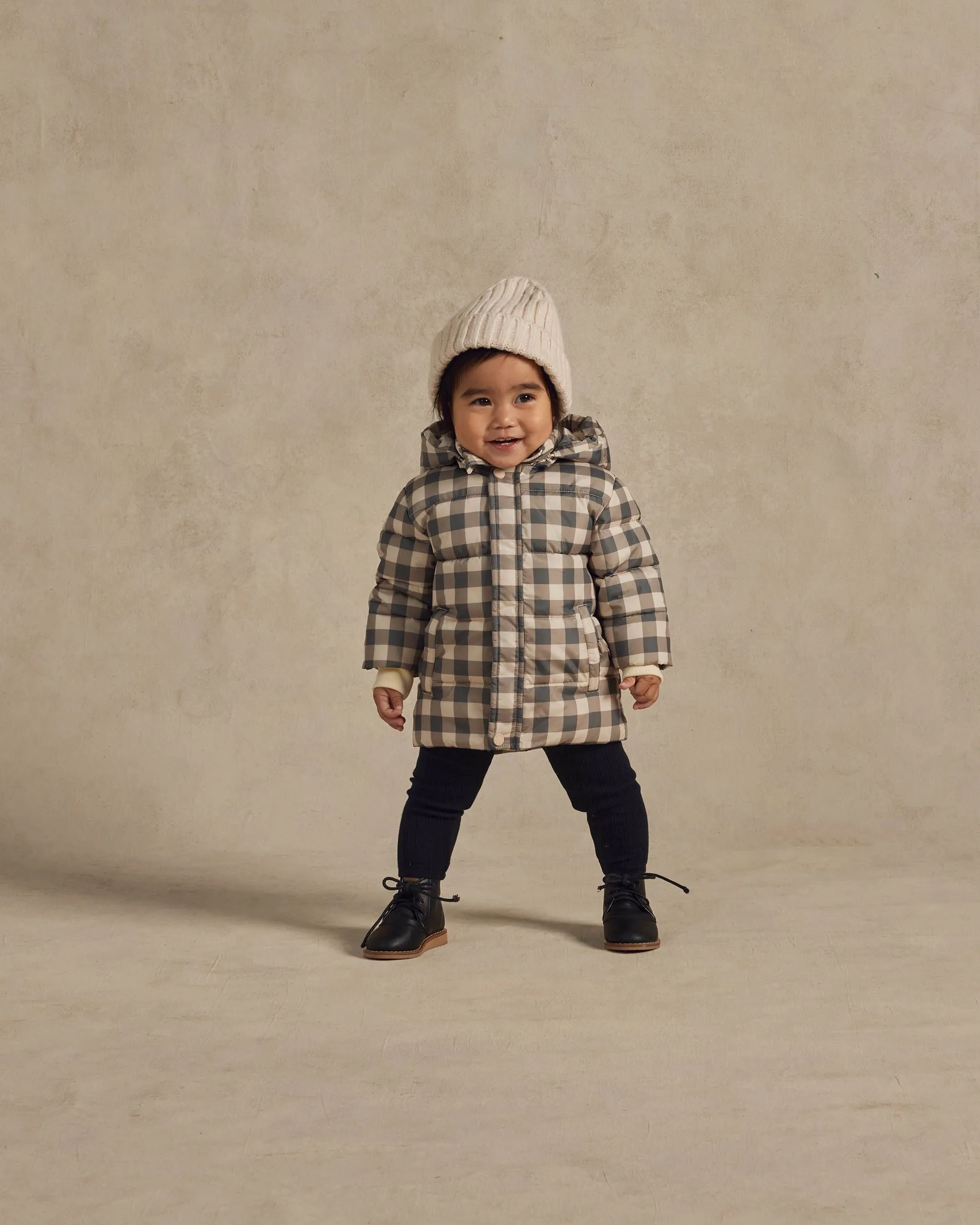 The Ski Jacket by Rylee   Cru - Charcoal Check - BABY