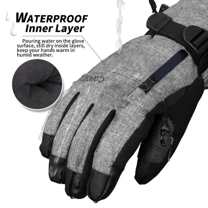 Touchscreen Function Thermal Snow Ski Gloves