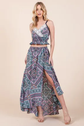 Tribal Print Cami & Skirt Set