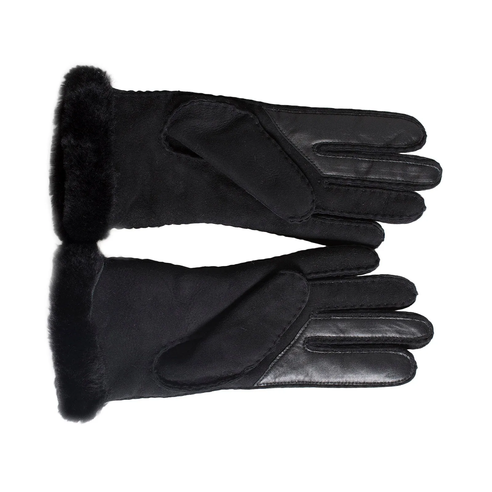 UGG Sheepskin Exposed Slim Tech Black Glove - Women's