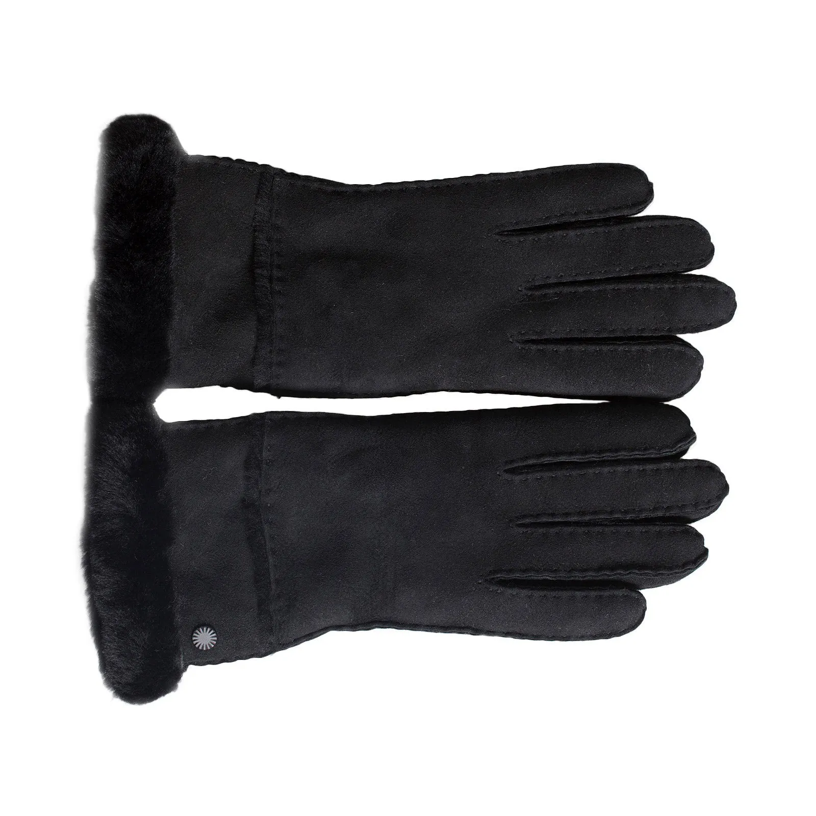 UGG Sheepskin Exposed Slim Tech Black Glove - Women's