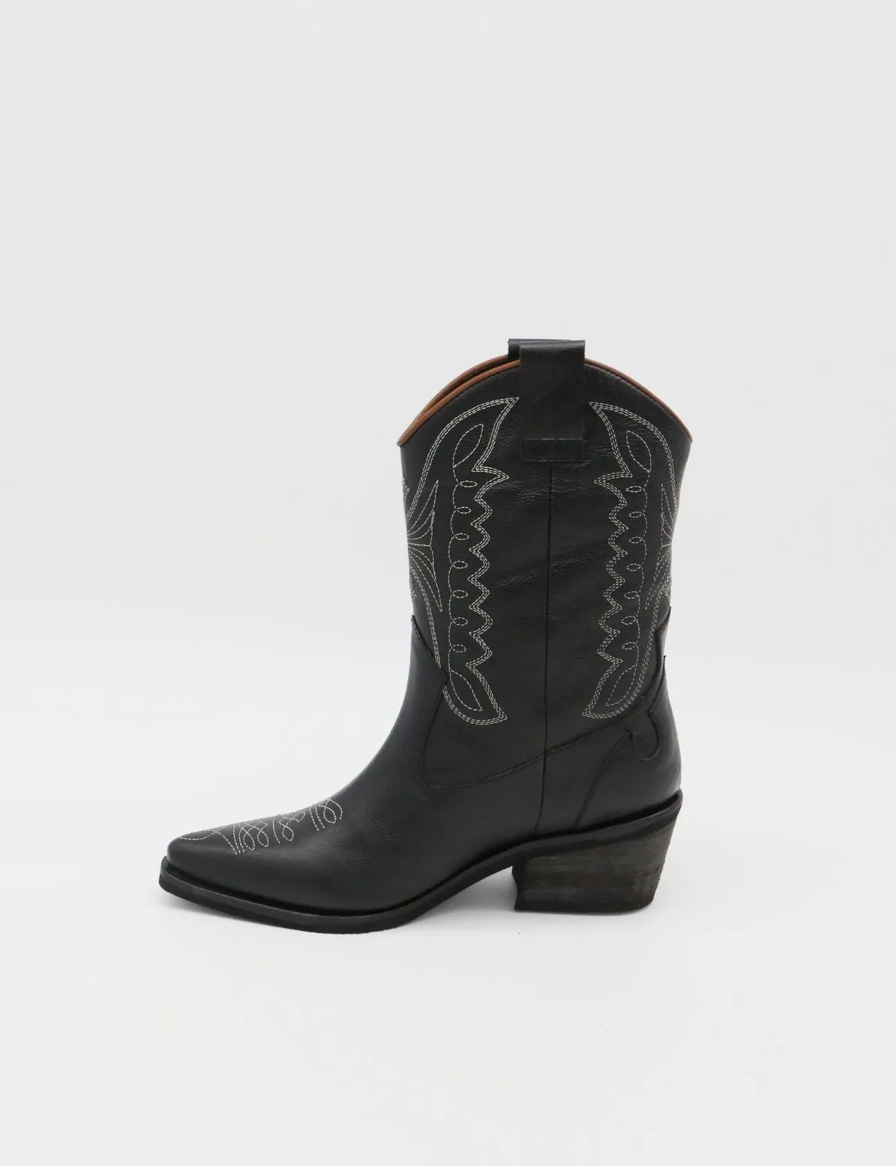 Unstoppable western cowboy boot black leather womens shoes