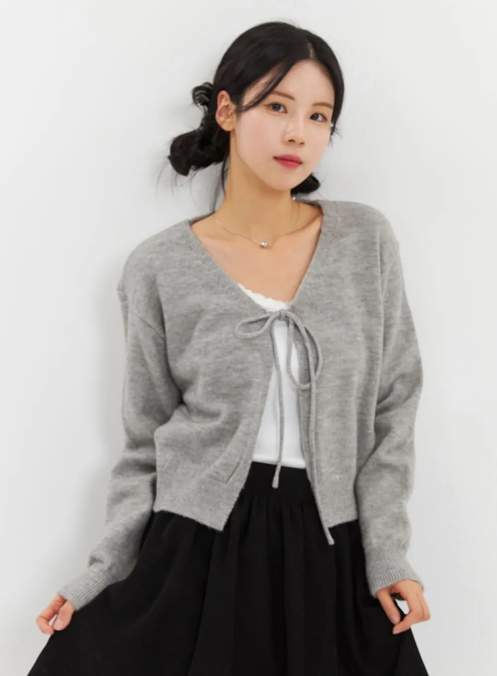 V-Neck Tie Cardigan OD321