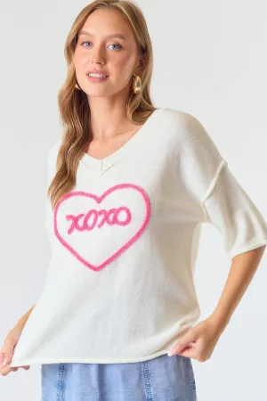 Valentine XOXO Short Sleeve Knit Top