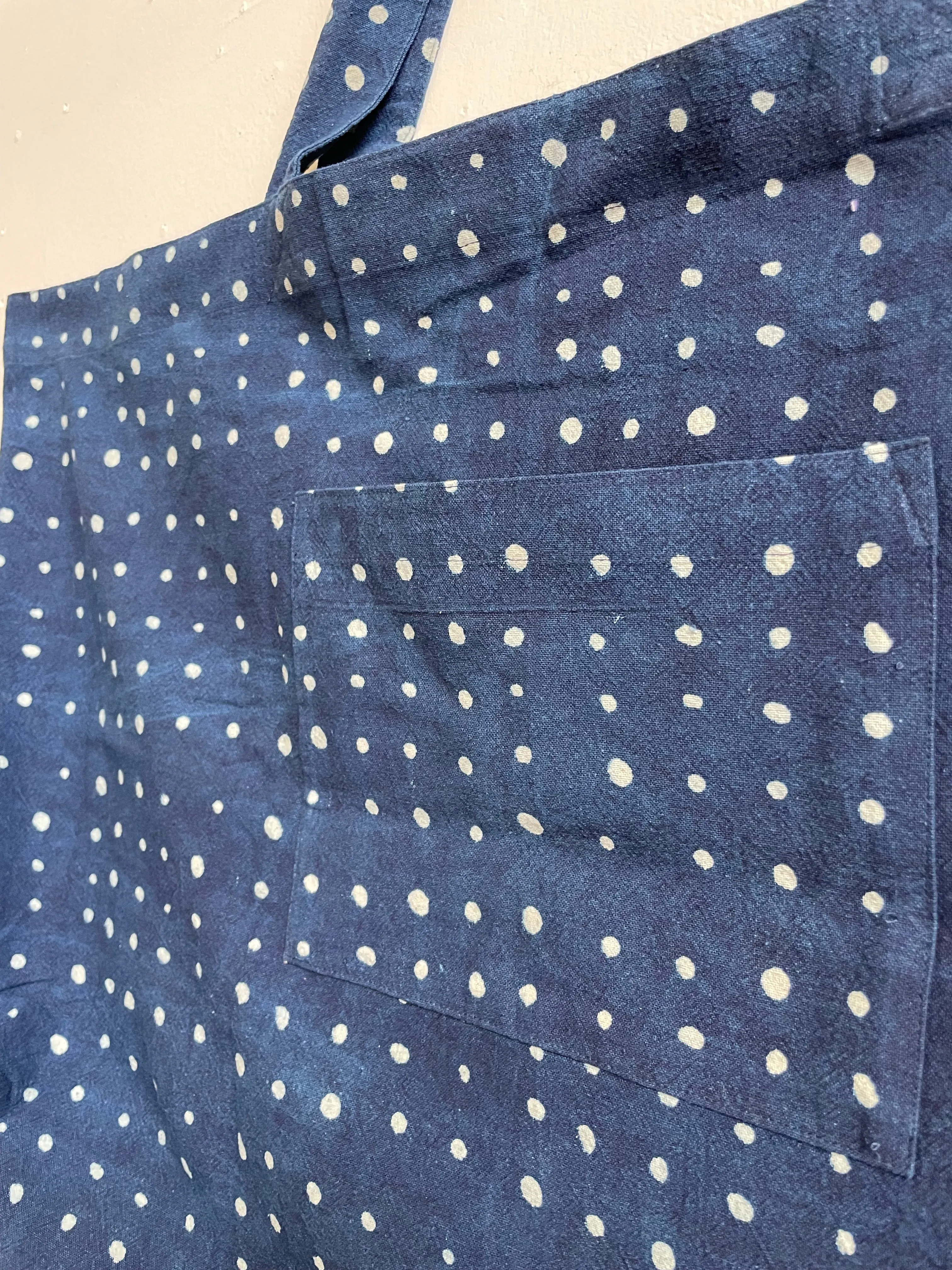 Weekend Tote Bag - Indigo Dots