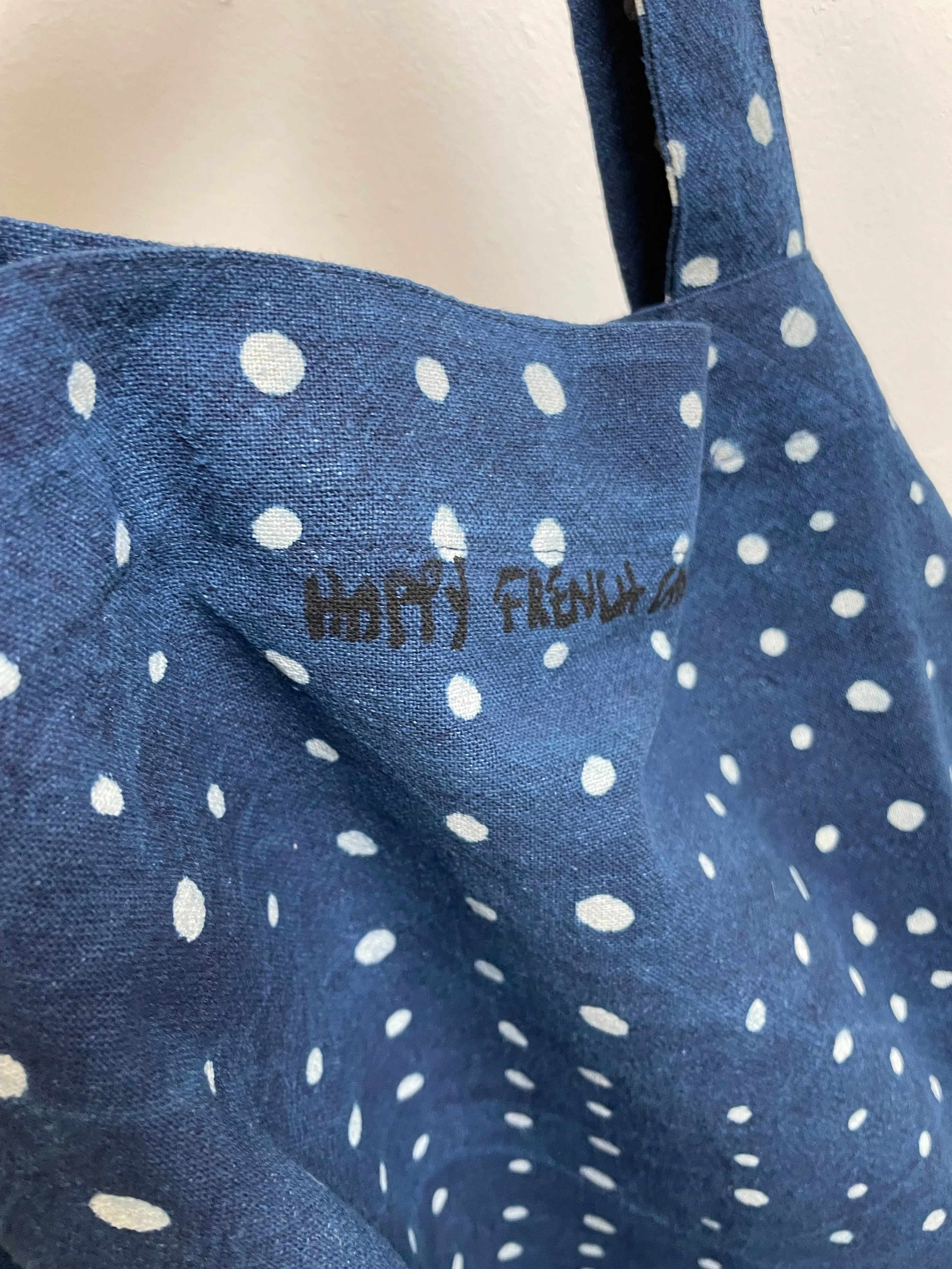 Weekend Tote Bag - Indigo Dots