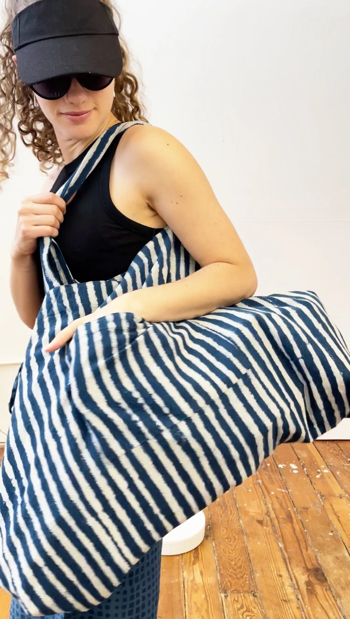 Weekend Tote Bag - Indigo Stripes