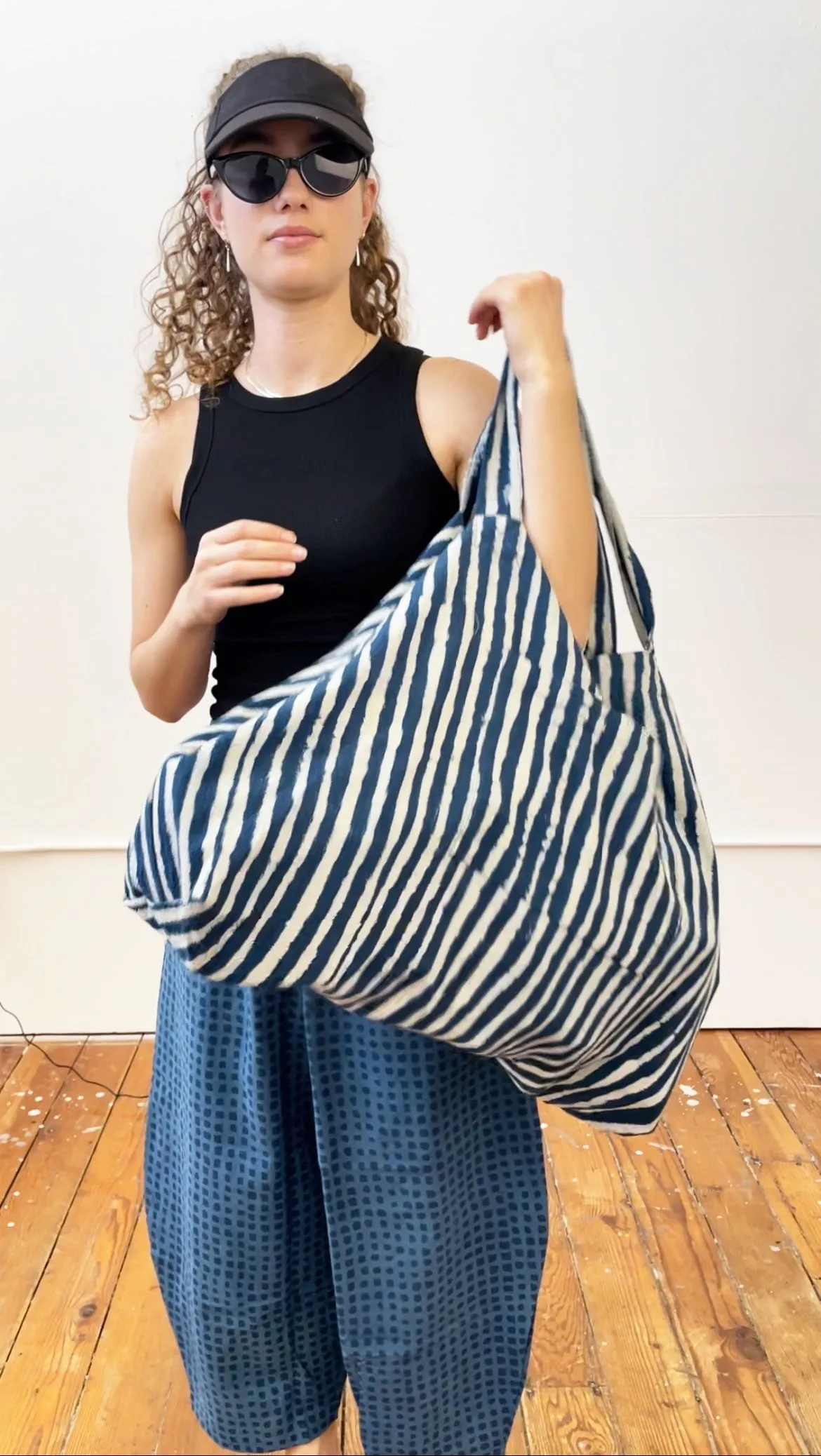 Weekend Tote Bag - Indigo Stripes